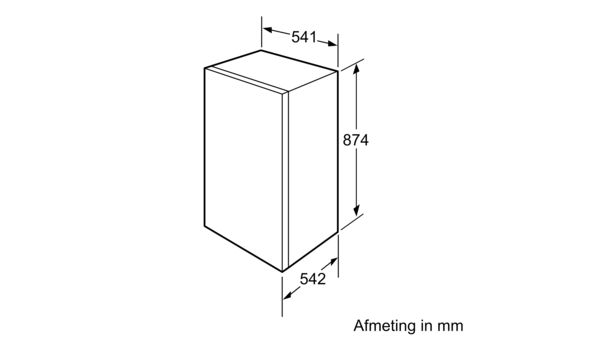 Serie | 2 Integreerbare koelkast met diepvriesgedeelte 88 x 56 cm sliding hinge KIL18V20FF KIL18V20FF-7