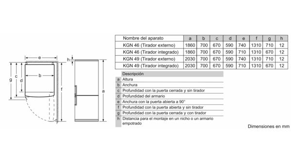 Serie 4 Frigorífico combinado de libre instalación 203 x 70 cm Acero cepillado antihuellas KGN49XIEA KGN49XIEA-5