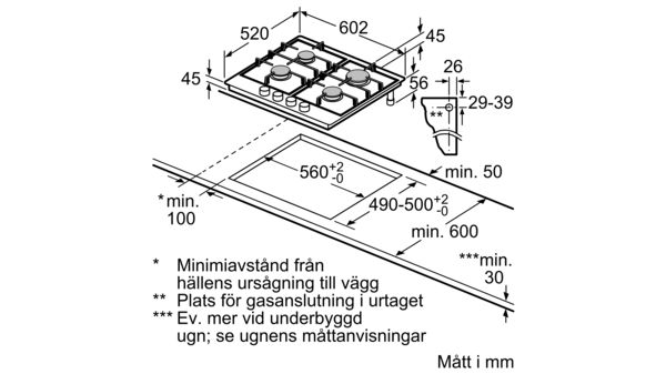 iQ700 Gashäll 60 cm Glaskeramik, Svart ER6A6PB70S ER6A6PB70S-8