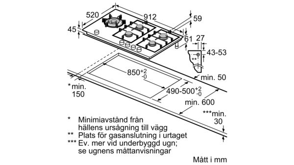 iQ700 Gashäll 90 cm Glaskeramik, Svart ER9A6SB70 ER9A6SB70-9