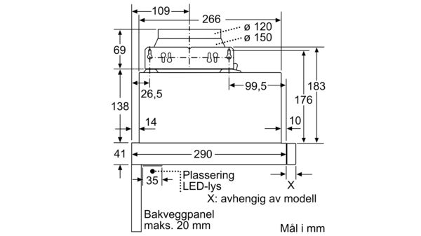 Serie | 4 Uttrekkbar ventilator 60 cm Sølv metallisk DFM064A51 DFM064A51-10