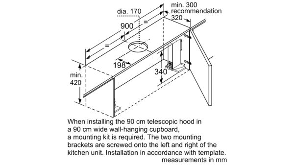 telescopic hood installation