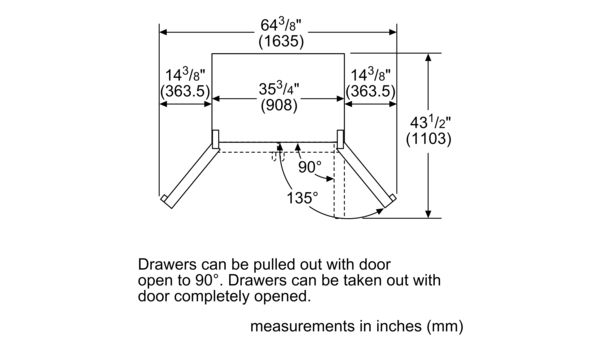800 Series French Door Bottom Mount 36'' Easy Clean Stainless Steel B21CT80SNS B21CT80SNS-46