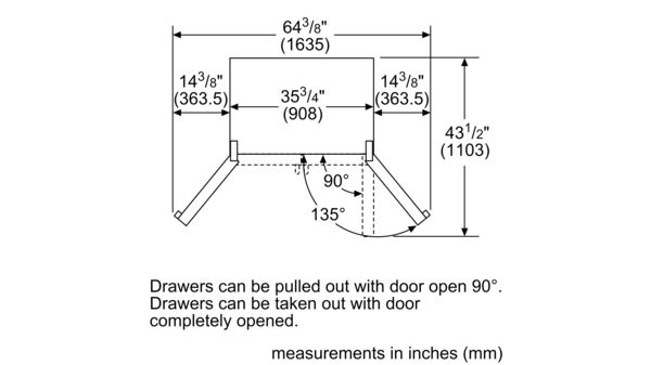 800 Series French Door Bottom Mount Refrigerator 36'' Stainless Steel B21CL81SNS B21CL81SNS-83