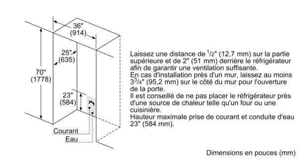 Série 800 Réfrigérateur à portes françaises congélateur en bas 36'' acier inox B21CL80SNS B21CL80SNS-10