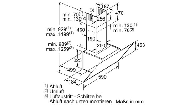 Serie 4 Wandesse 60 cm Klarglas schwarz bedruckt DWK67HM60 DWK67HM60-11