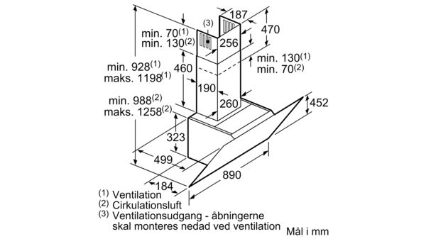 iQ500 Væghængt emhætte 90 cm klart glas med sort tryk, Sort LC98KLV60 LC98KLV60-9