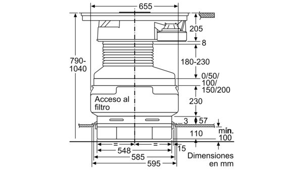 Serie | 6 Placa de inducción con extractor integrado 80 cm PVS851F21E PVS851F21E-4