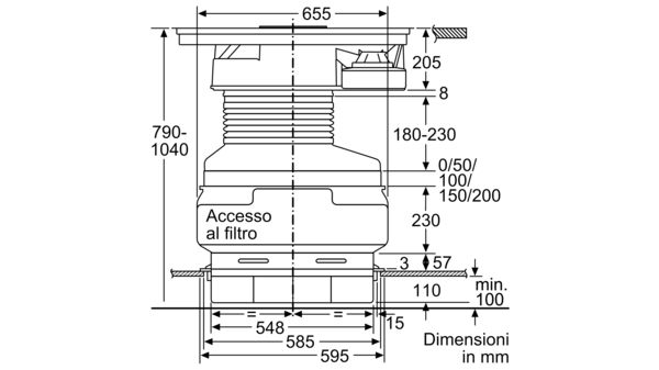 Serie | 6 Piano di cottura con cappa aspirante (induzione) 80 cm PVS845F11E PVS845F11E-6