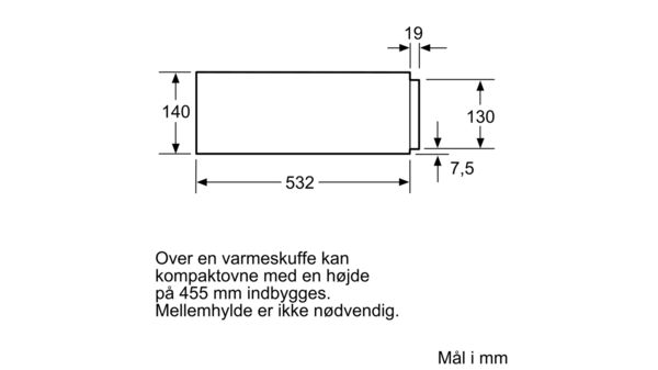 iQ700 Vakuumskuffe til indbygning 60 x 14 cm Sort BV830ENB1 BV830ENB1-8