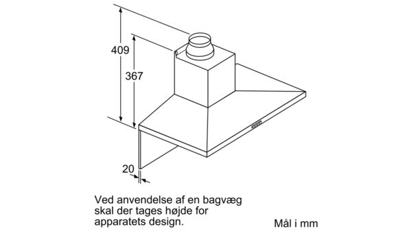 iQ300 Væghængt emhætte 90 cm Rustfrit stål LC97QFM50 LC97QFM50-7