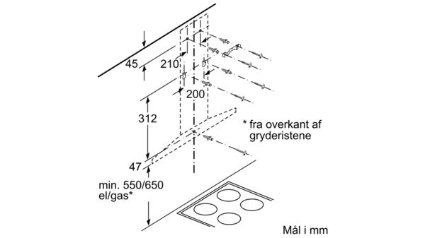 iQ300 Væghængt emhætte 90 cm Rustfrit stål LC97QFM50 LC97QFM50-8