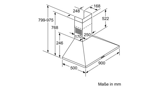 Serie 2 Wandesse 90 cm Edelstahl DWP96BC50 DWP96BC50-9