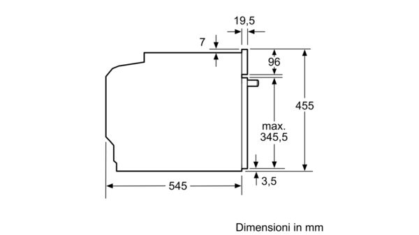 Serie | 6 Microonde compatto da incasso con funzione vapore 60 x 45 cm nero COA565GB0 COA565GB0-6