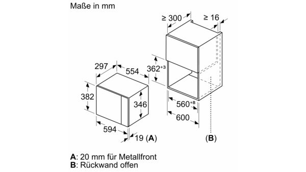 Serie | 6 Einbau-Mikrowellengerät Breite 60 cm, Weiß BFL524MW0 BFL524MW0-9