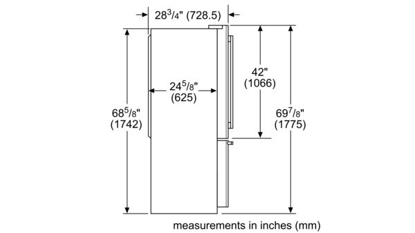 800 Series French Door Bottom Mount Refrigerator 36'' Easy clean stainless steel B21CT80SNS B21CT80SNS-53