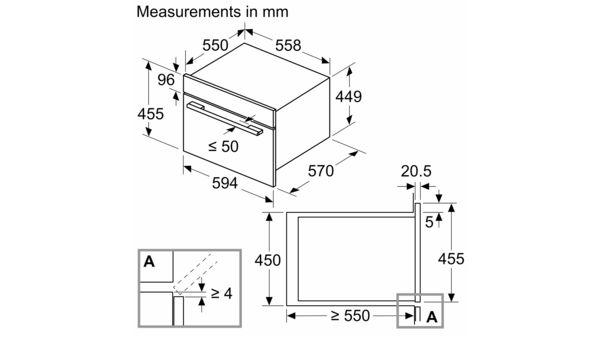 Series 6 Built-in microwave oven with hot air 60 x 45 cm Stainless steel CMA585MS0A CMA585MS0A-8