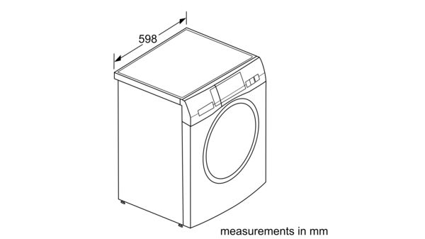 HomeProfessional Washing machine, front loader 9 kg RPM 1600 WAY32891AU WAY32891AU-5