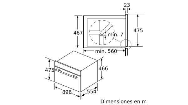 Serie 6 Horno 90 x 48 cm Acero inoxidable VBC5580S0 VBC5580S0-5