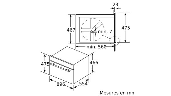 Serie | 6 built-in oven 90 x 48 cm Acien inoxydable VBC5580S0 VBC5580S0-5