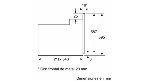 Serie 2 Horno 60 x 60 cm Acero inoxidable HBF011BR0 HBF011BR0-7