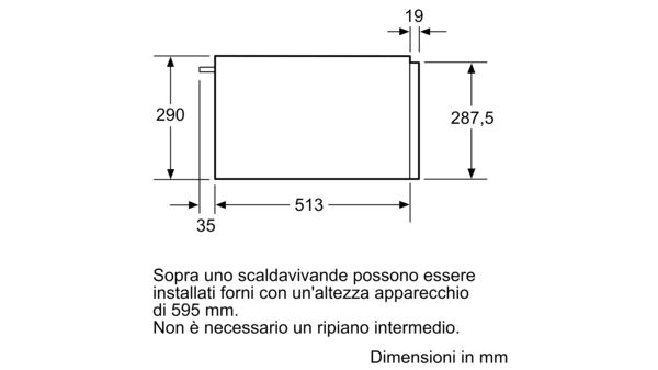 Serie 8 Scaldavivande 60 x 29 cm Acciaio inox BID630NS1 BID630NS1-5