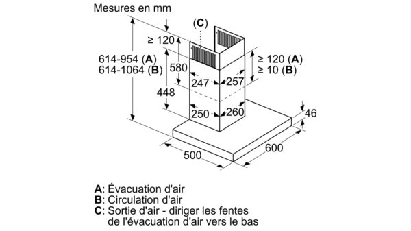 Série 6 Hotte murale 60 cm Acier inoxydable DWB67CM50 DWB67CM50-6