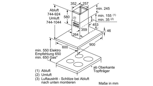 Serie | 6 Inselhaube 90 cm Edelstahl DIB97JP50 DIB97JP50-6
