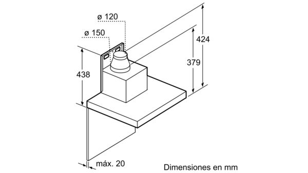 Serie 6 wall-mounted cooker hood 90 cm Acero inoxidable DWB98JQ50 DWB98JQ50-9