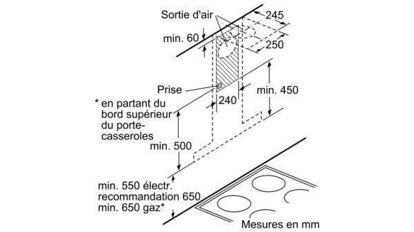 Série 6 Hotte murale 60 cm Acier inoxydable DWB67CM50 DWB67CM50-8