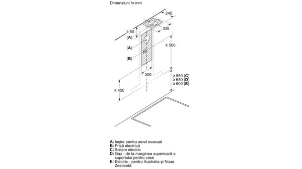 Serie | 6 Hotă decorativă de perete 90 cm Inox DWB97LM50 DWB97LM50-6