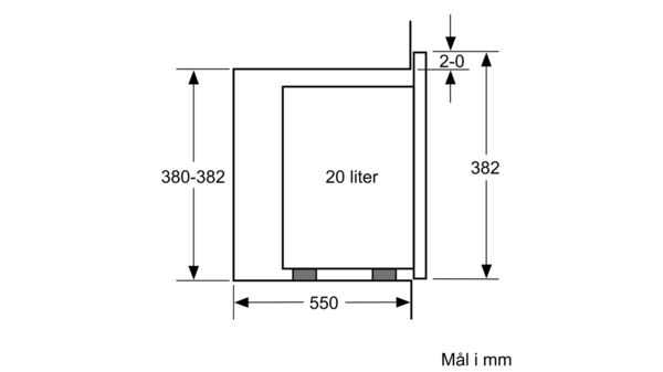 Serie 4 Mikrobølgeovn til innbygging Rustrfritt stål BEL520MS0 BEL520MS0-7