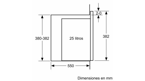 Serie 6 Microondas integrable 59 x 38 cm Negro BEL554MB0 BEL554MB0-7