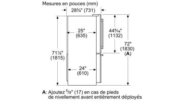 Série 800 Réfrigérateur à portes françaises congélateur en bas 36'' Acier brossé anti-traces B36CT80SNS B36CT80SNS-21