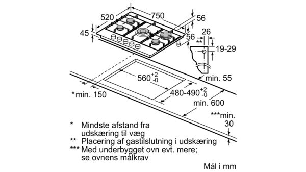 Serie 4 Gaskogesektion 75 cm Rustfrit stål PGQ7B5B90 PGQ7B5B90-8