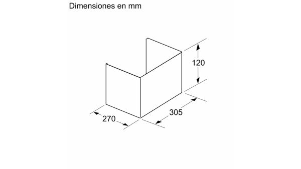 Accesorio para campana 120 mm DWZ0IB5G0 DWZ0IB5G0-2