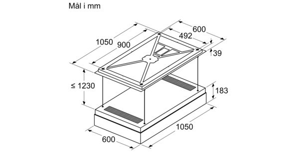 iQ700 Loftemfang 105 cm Hvid LR18HLT25 LR18HLT25-11