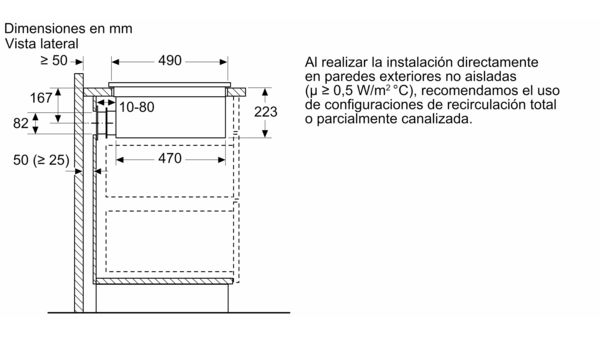 Serie 4 Placa de inducción con extractor integrado 80 cm sin perfiles PVS811B16E PVS811B16E-22