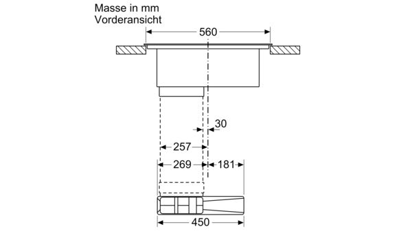 Serie 4 Induktions Kochfeld mit integriertem Dunstabzug 60 cm Rahmenlos aufliegend PIE611B15E PIE611B15E-15