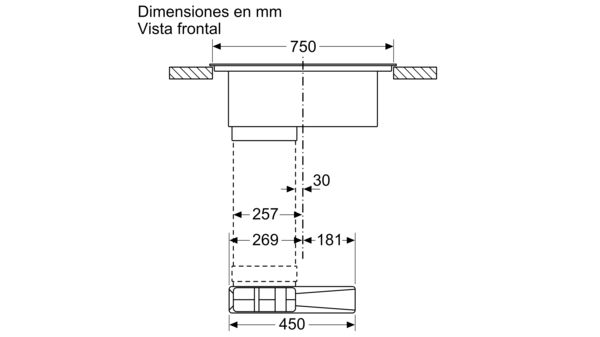 Serie 4 Placa de inducción con extractor integrado 80 cm sin perfiles PVS811B16E PVS811B16E-11