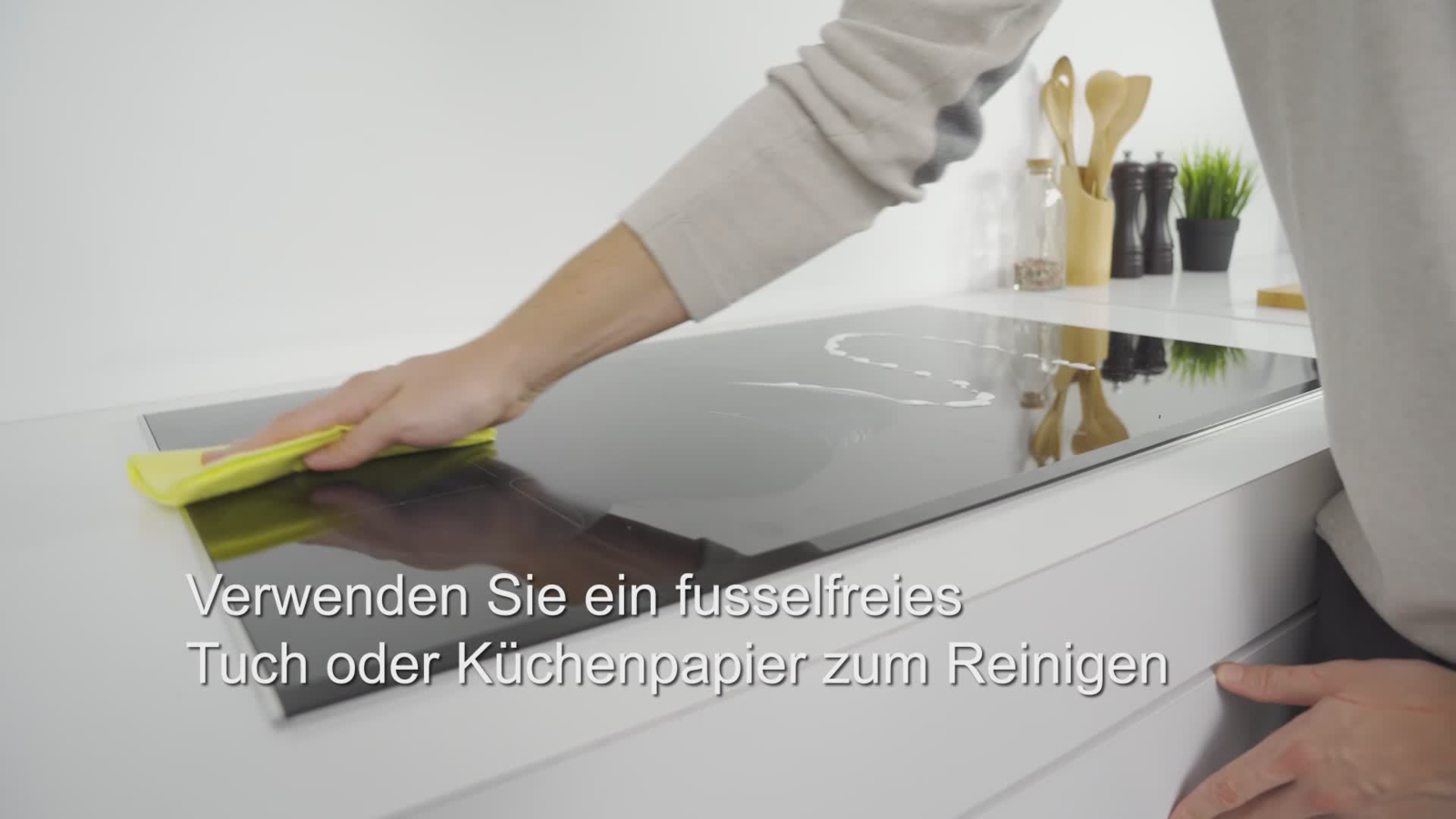 Reiniger Bosch/Siemens Pflegeset für Glaskeramik Kochfelder Tuch und Metallsc 