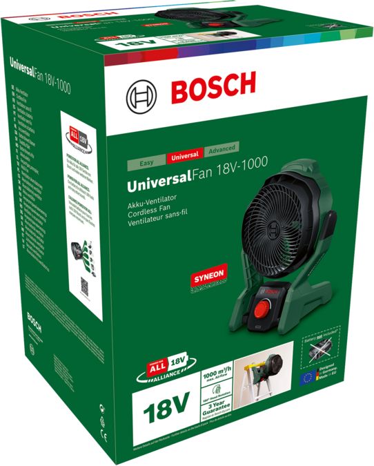 UniversalFan 18V-1000 Akku-Ventilator ohne Akku | ohne Ladegerät 06039E1000 06039E1000-3