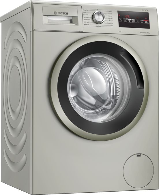 Series 4 Washing machine, front loader 8 kg 1400 rpm, Silver inox WAN282X1GB WAN282X1GB-1