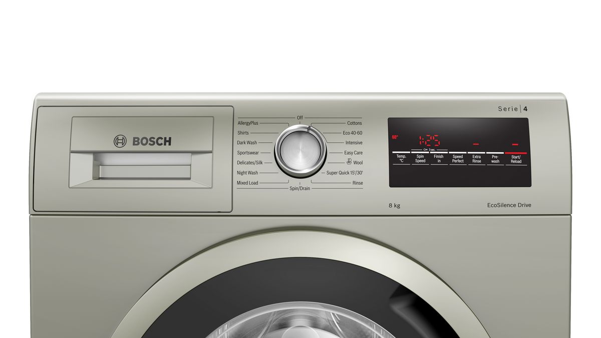 Series 4 Washing machine, front loader 8 kg 1400 rpm, Silver inox WAN282X1GB WAN282X1GB-4