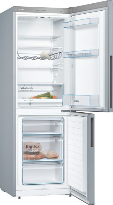 Series 4 Free-standing fridge-freezer with freezer at bottom 176 x 60 cm Stainless steel look KGV33VLEAG KGV33VLEAG-2