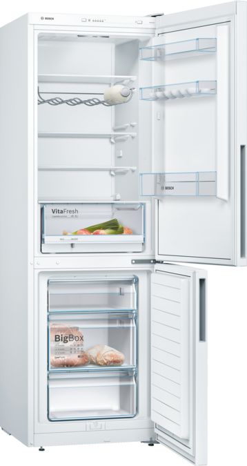 Série 4 Réfrigérateur-congélateur pose libre avec compartiment congélation en bas 186 x 60 cm Blanc KGV36VWEA KGV36VWEA-2