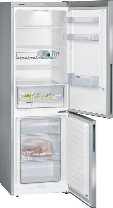 iQ300 Kombinerad kyl/frys 186 x 60 cm Borstat stål med antiFingerprint KG36VVIEA KG36VVIEA-3