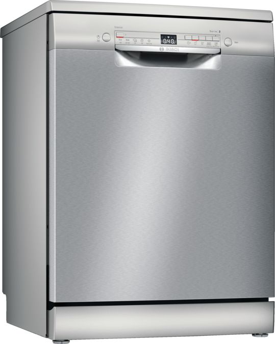 Seria 2 Mașina de spălat vase independentă 60 cm Silver Inox anti amprenta SMS2ITI33E SMS2ITI33E-1