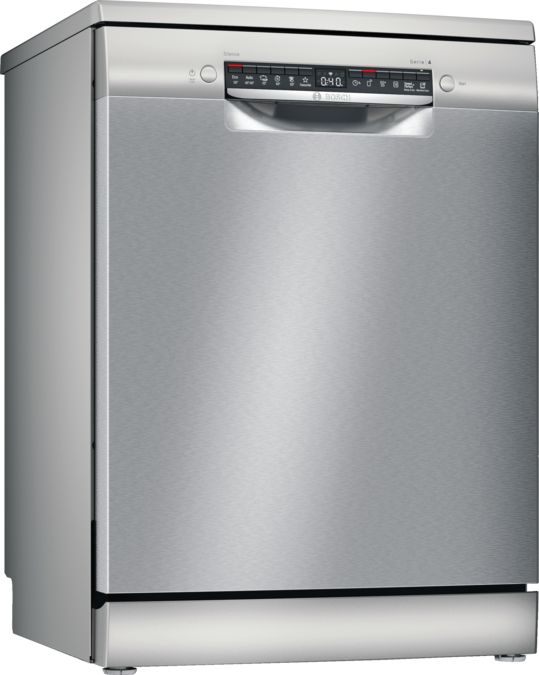 Serie 4 Szabadonálló mosogatógép 60 cm Szálcsiszolt acél színű SMS4HVI45E SMS4HVI45E-1