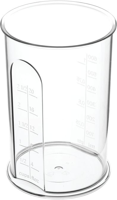 Messbecher Transparent, m.Skalierung 600ml, 20floz, SAN h=154,25mm, d (oben)=102,7mm 00657243 00657243-1